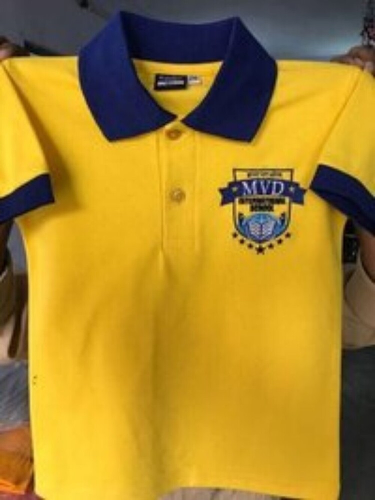 School T-shirt - Cotton Fabric, Ages 4-13, Boy's Primary School Uniform | Cool Dry, Washable, Plain Dyed Decoration Material