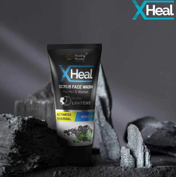 Xheal Activated Charcoal Scrub Face Wash for Men & Women