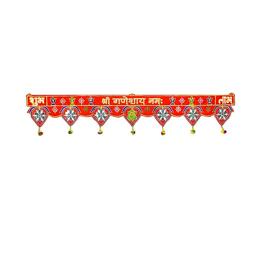 Krishna Handloom Attractive Bandarwal For Main Entrance D 1 - Color: Red