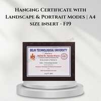 Hanging Certificate with Landscape And Portrait Modes