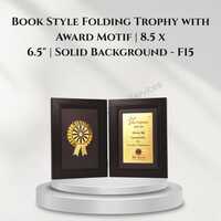 Book Style Folding Trophy with Award Motif