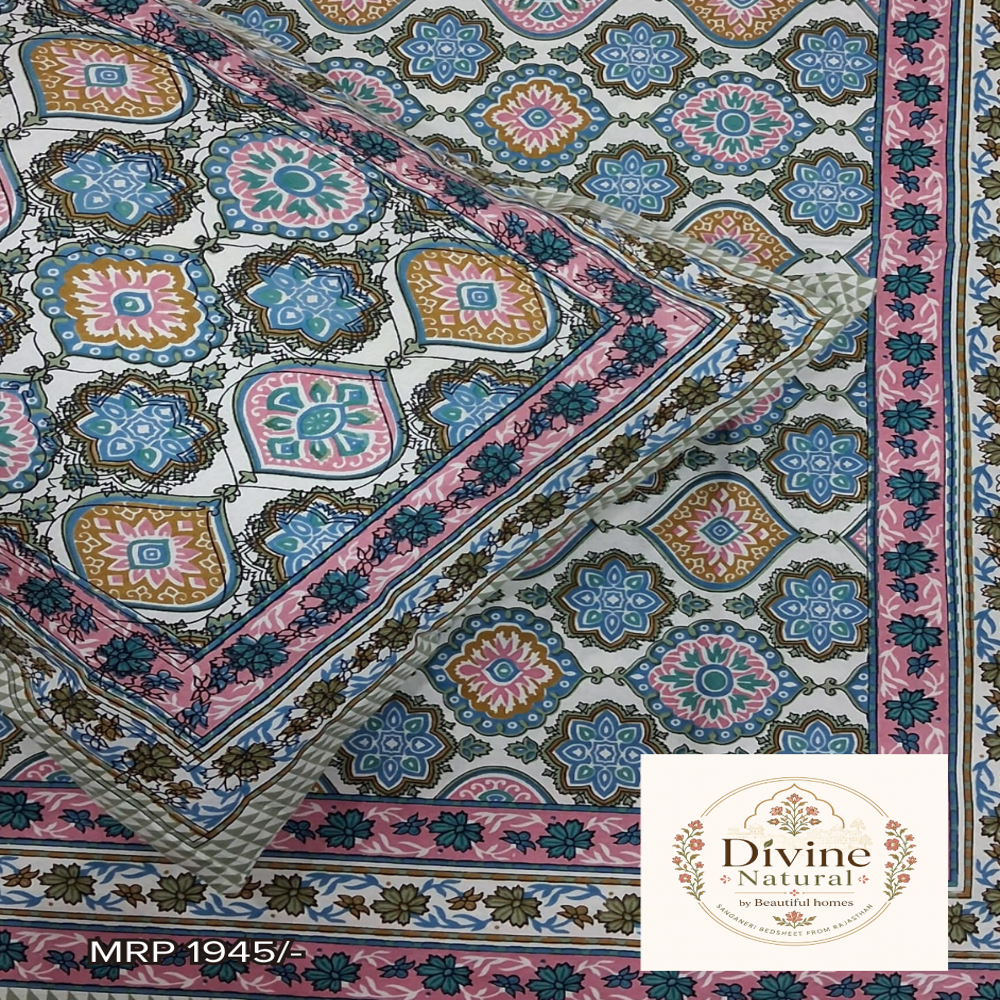 Divine Natural - 100% Cotton King Size 90x100 Inch, Natural Cream, Mercerized Softness, Anti-pilling, Shrink-resistant