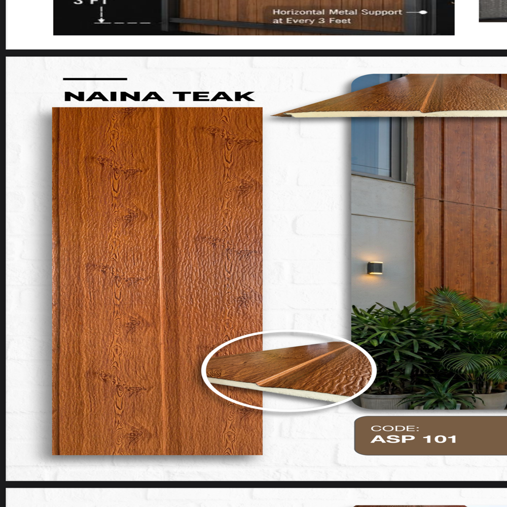 Premium Metal cladding thick insulated foam core aluminium foiling back layer megastar panel
