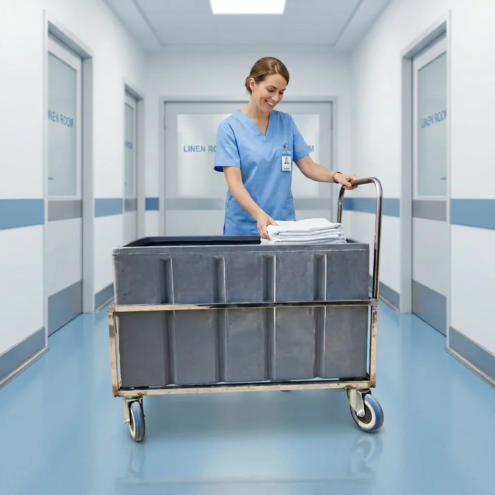 Soiled Linen Trolley - Application: Hospital