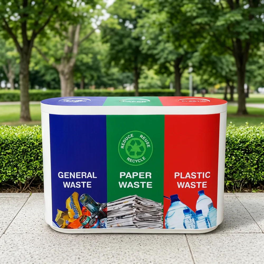 Color Coded Watse bin TRIO
