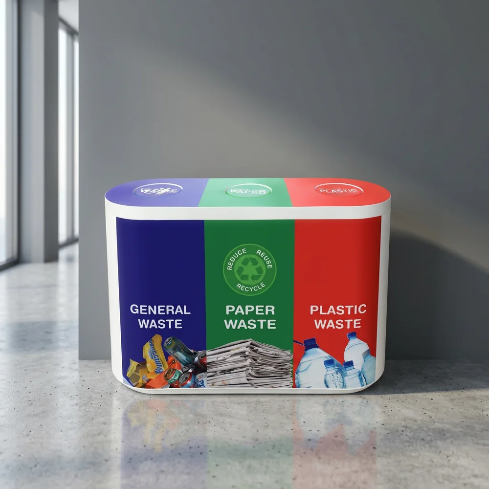 Color Coded Watse bin TRIO