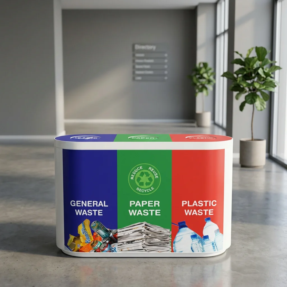 Color Coded Watse bin TRIO