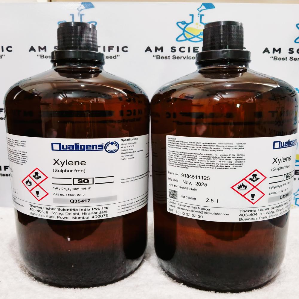 Xylene Sulphur Free SQ Qualigens 2.5 Ltr