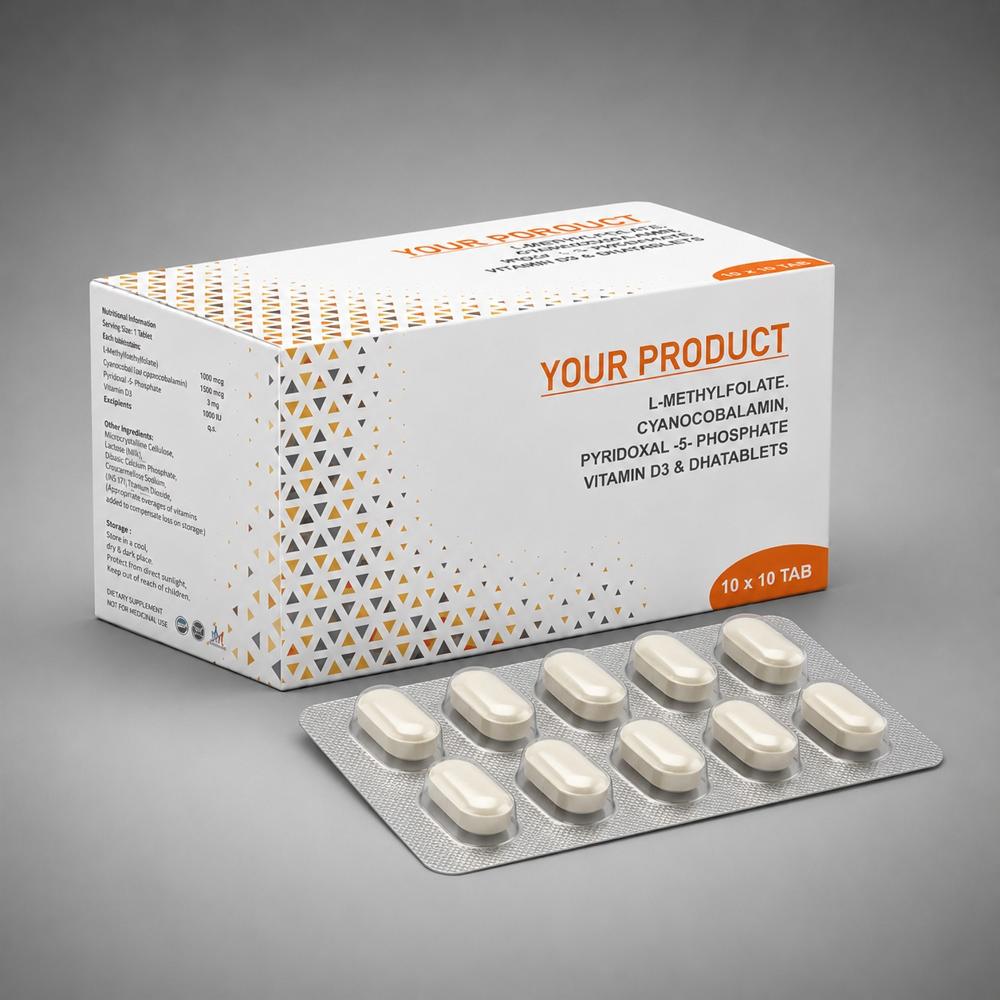 L-Methylfolate, CYNOCOBALAMIN, Pyridoxal -5- Phosphate Vitamin D3 And DHA Tablets