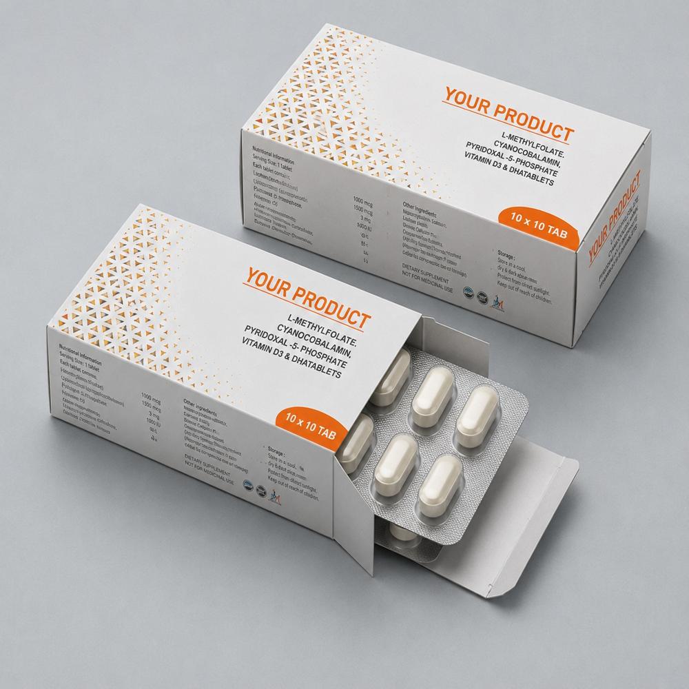 L-Methylfolate, CYNOCOBALAMIN, Pyridoxal -5- Phosphate Vitamin D3 And DHA Tablets