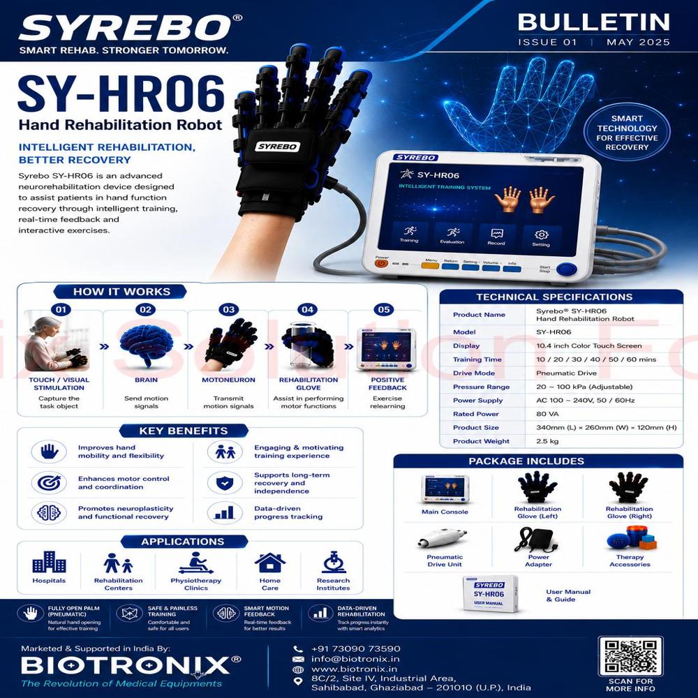 Syrebo Robotics Hand Rehabilitation Gloves C12 Model for Stroke Recovery