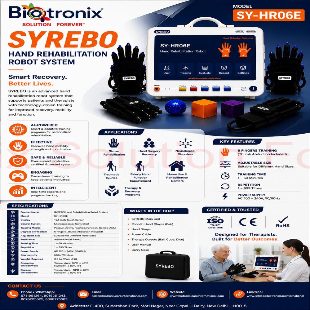 Syrebo C12 Soft Robotic Hand Therapy Device for Finger Rehabilitation