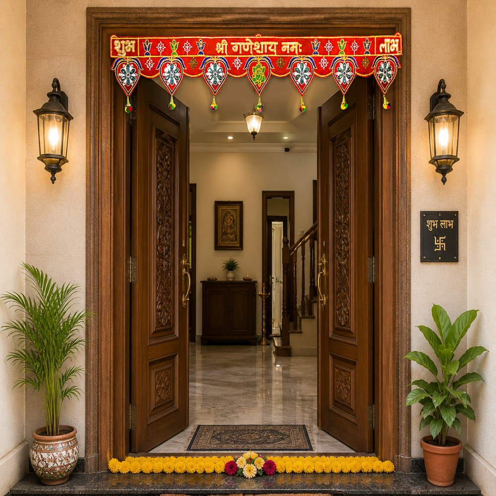 KRISHNA HANDLOOM Elegant Handmade Door Hanging  D-13