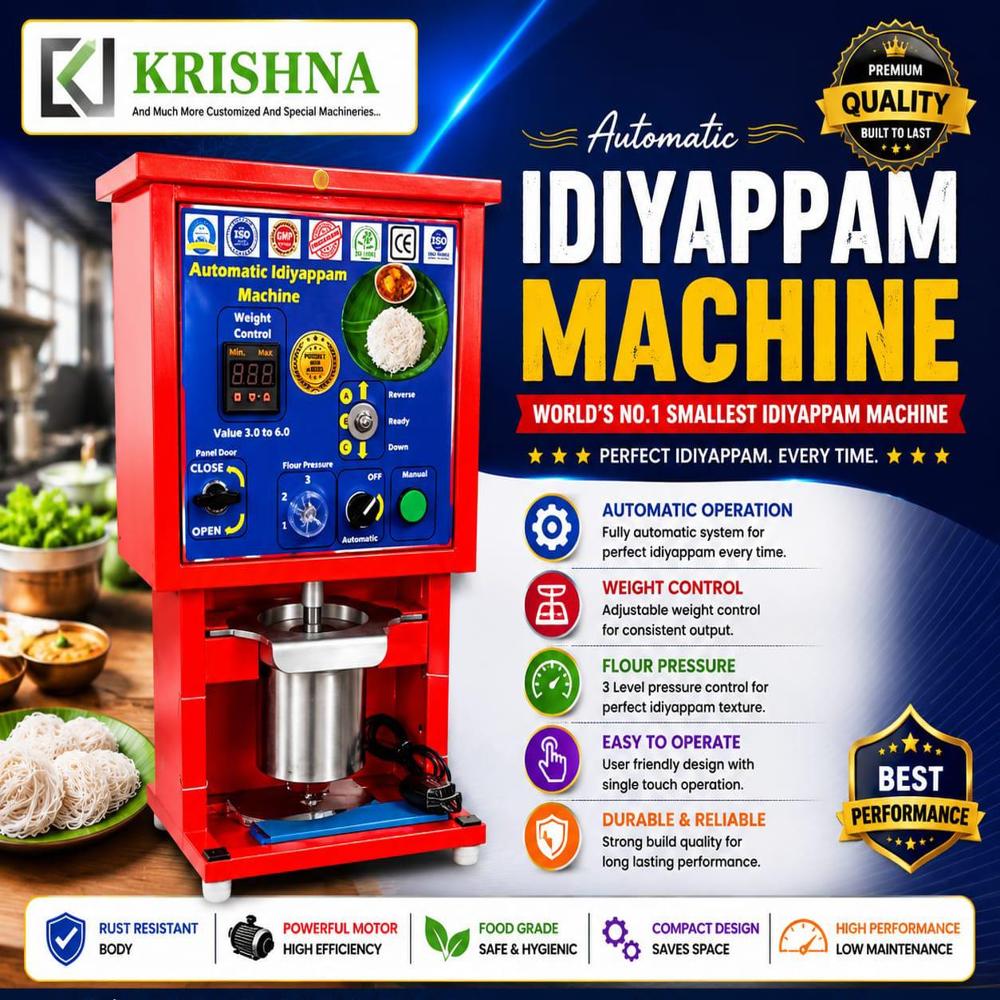 Automatic Idiyappam Making Machine - Capacity: 400 Plates Per Hour