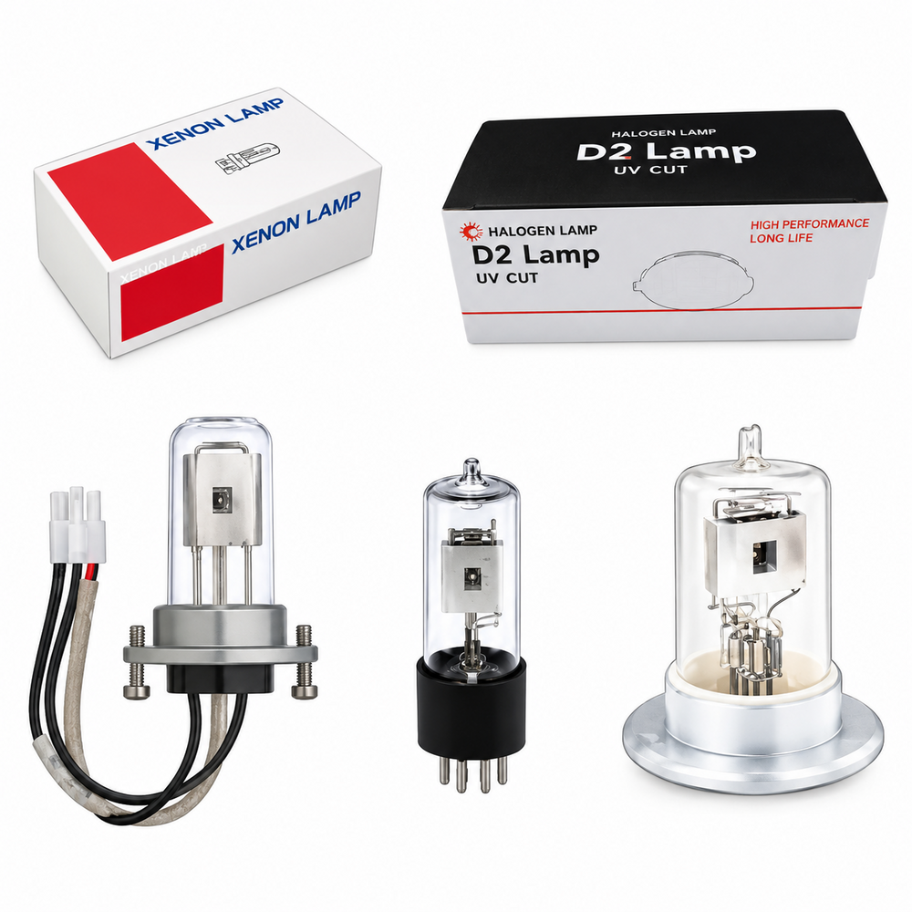 Deuterium Lamp - Fused Silica/Quartz Glass, 160-400 nm UV Range | Stable Output, 2000-Hour Life, Rapid Warm-Up