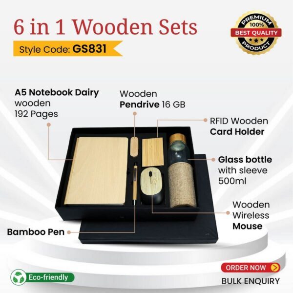 GS831 6 in 1 Wooden Gift Sets