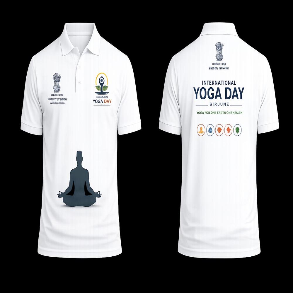 Yoga Day Polo T Shirt