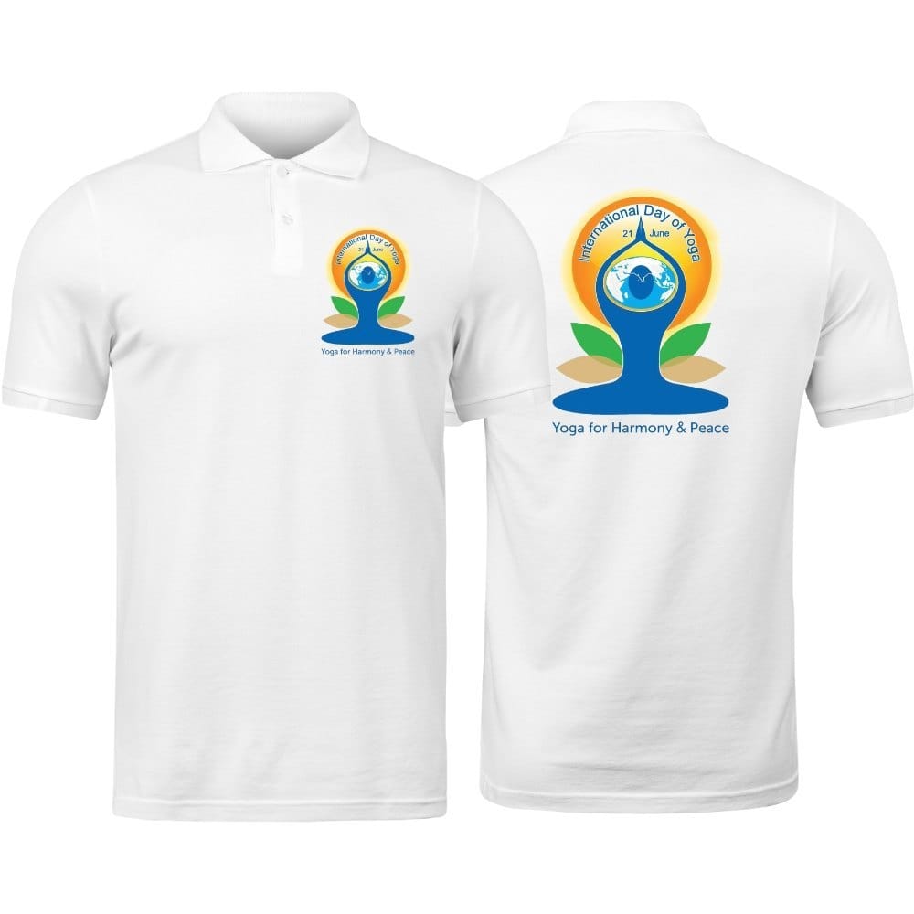 Yoga Day Polo T Shirt