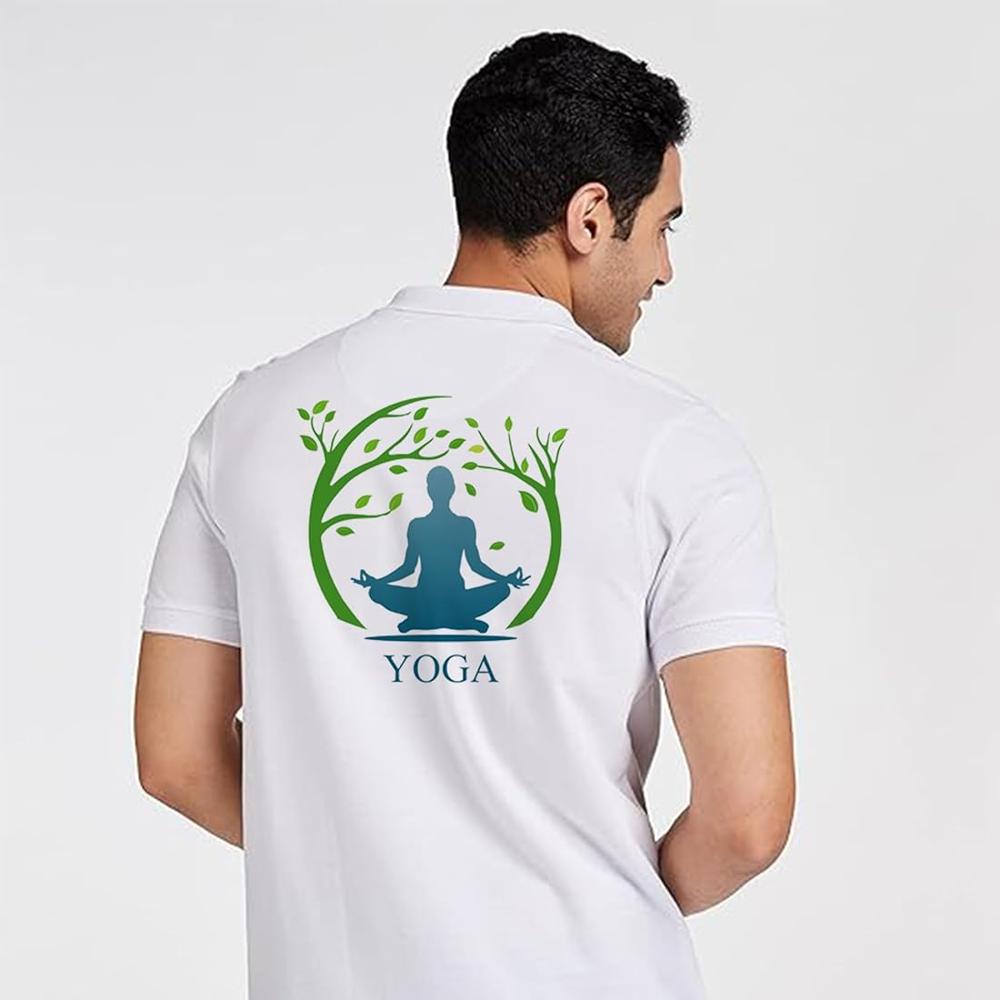 Yoga Day Polo T Shirt