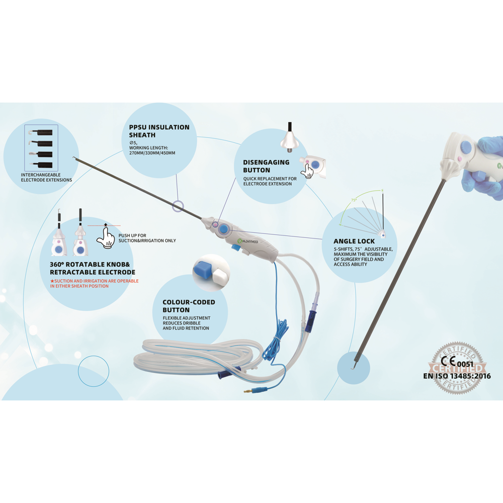 Laparoscopic Suction Irrigation Set Suction Irrigation With Electrode System