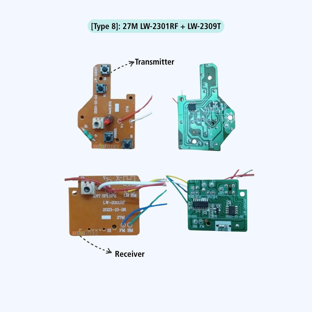 27 Mhz RF Wireless Remote Control Kit Button Transmitter