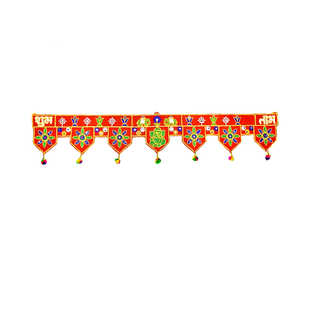 Krishna Handloom Premium Festival Decorative Hanging E 1 - Color: Red