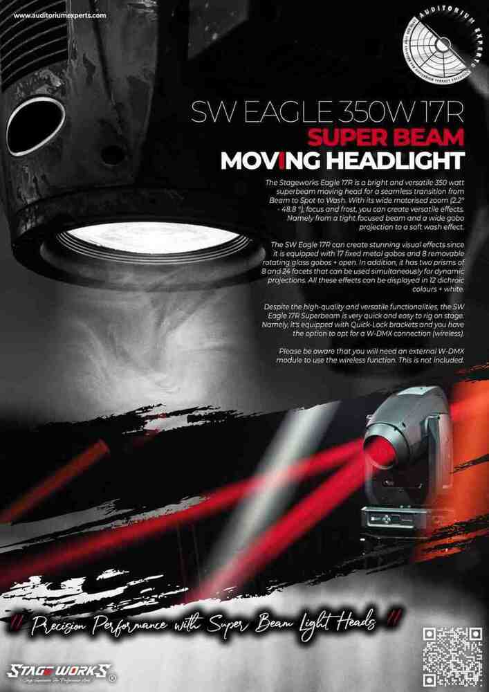 Auditorium SW IP65 Outdoor Mini 380W Super Moving Beam