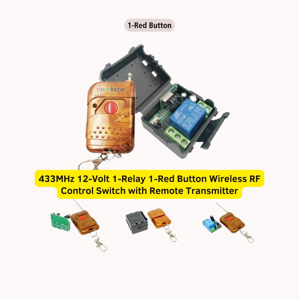 433 Mhz Channel Relay Receiver Module RF Transmitter Wireless Remote Control Switch