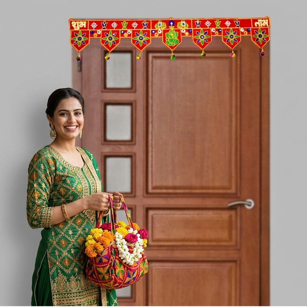 KRISHNA HANDLOOM Handmade Decorative Toran for Wall E 4