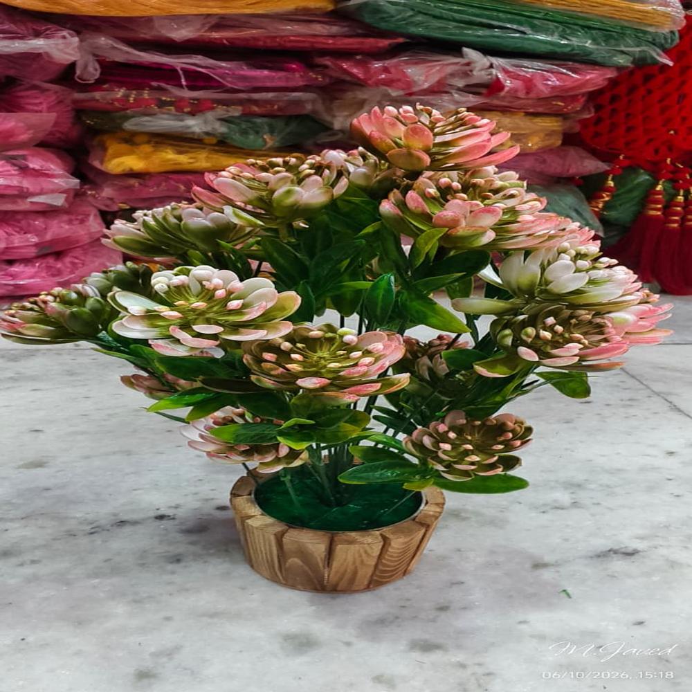 Artificial Flower Basket - Color: Pink