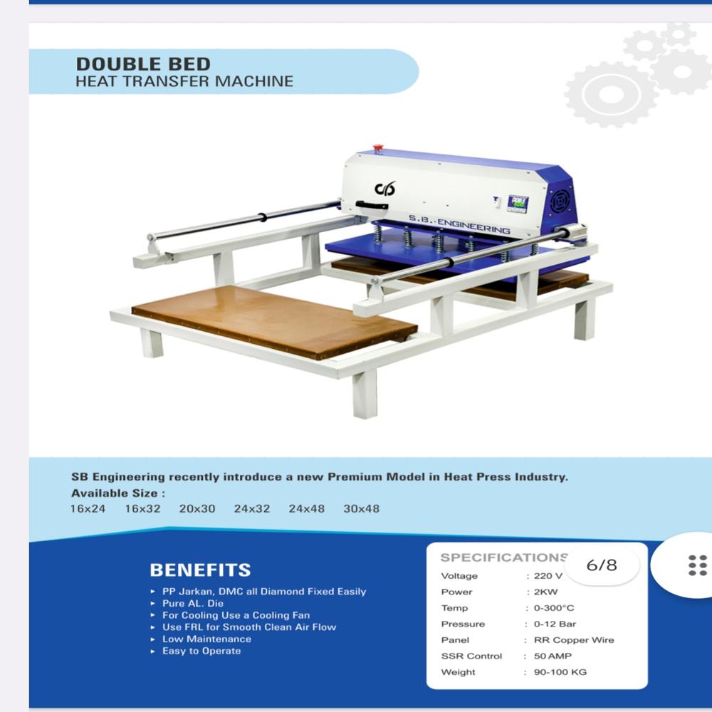 RHINESTONE Double Bed Sublimation Heat Transfer .