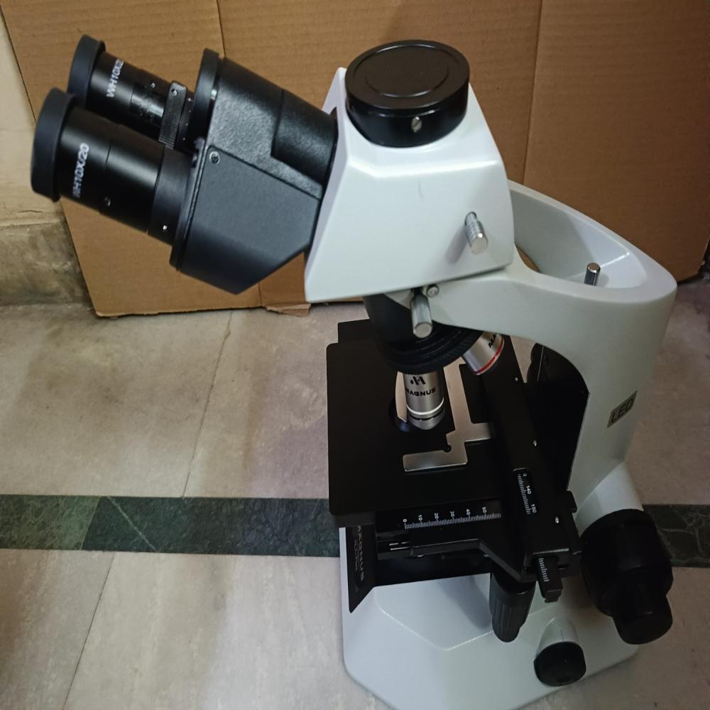 MAGNUS ADVANCE LABORATORY TRINOCULAR MICROSCOPE MODEL MLXi Tr Plus PRO Freedom WITH AUTO LED OFF