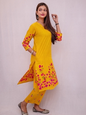 Cotton Kurta Pant Set