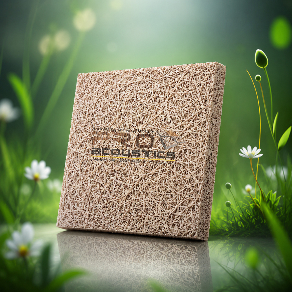 Auditorium acoustic wood wool panels