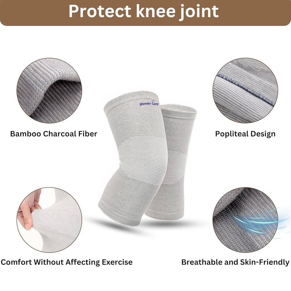 Bamboo Knee Cap For Men & Women Compression Knee Support Sleeve For Pain Relief