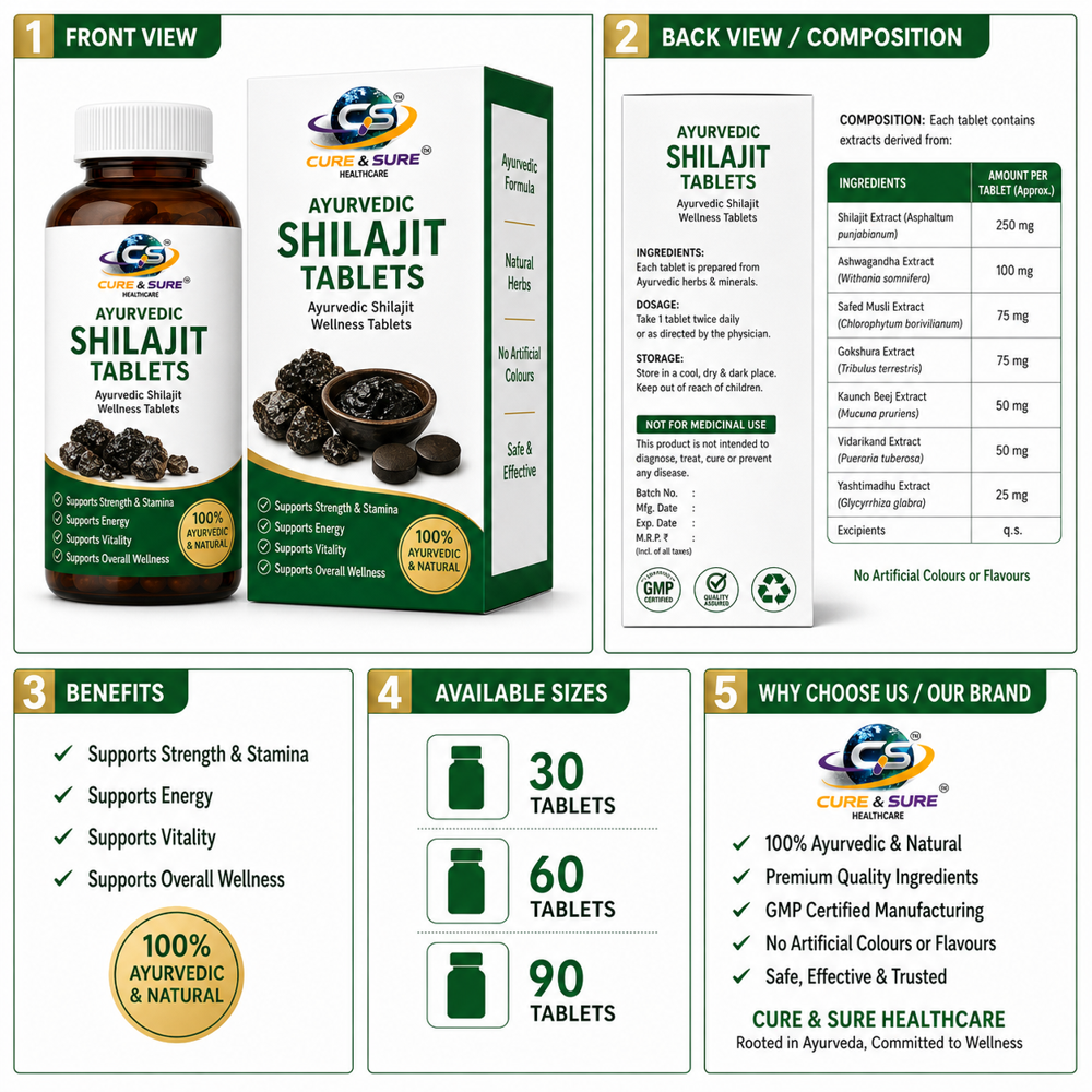 Ayurvedic Shilajit Tablets Third Party Manufacturing