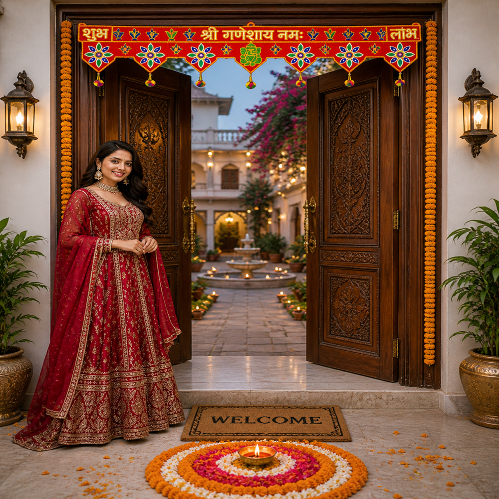 KRISHNA HANDLOOM Mandir Bandarwal for Festive Decoration E 12