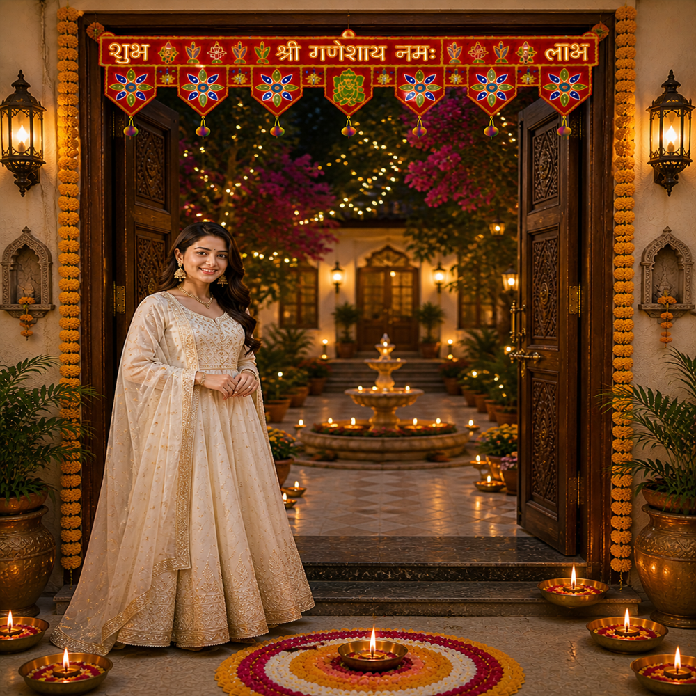 KRISHNA HANDLOOM Mandir Bandarwal for Festive Decoration E 12