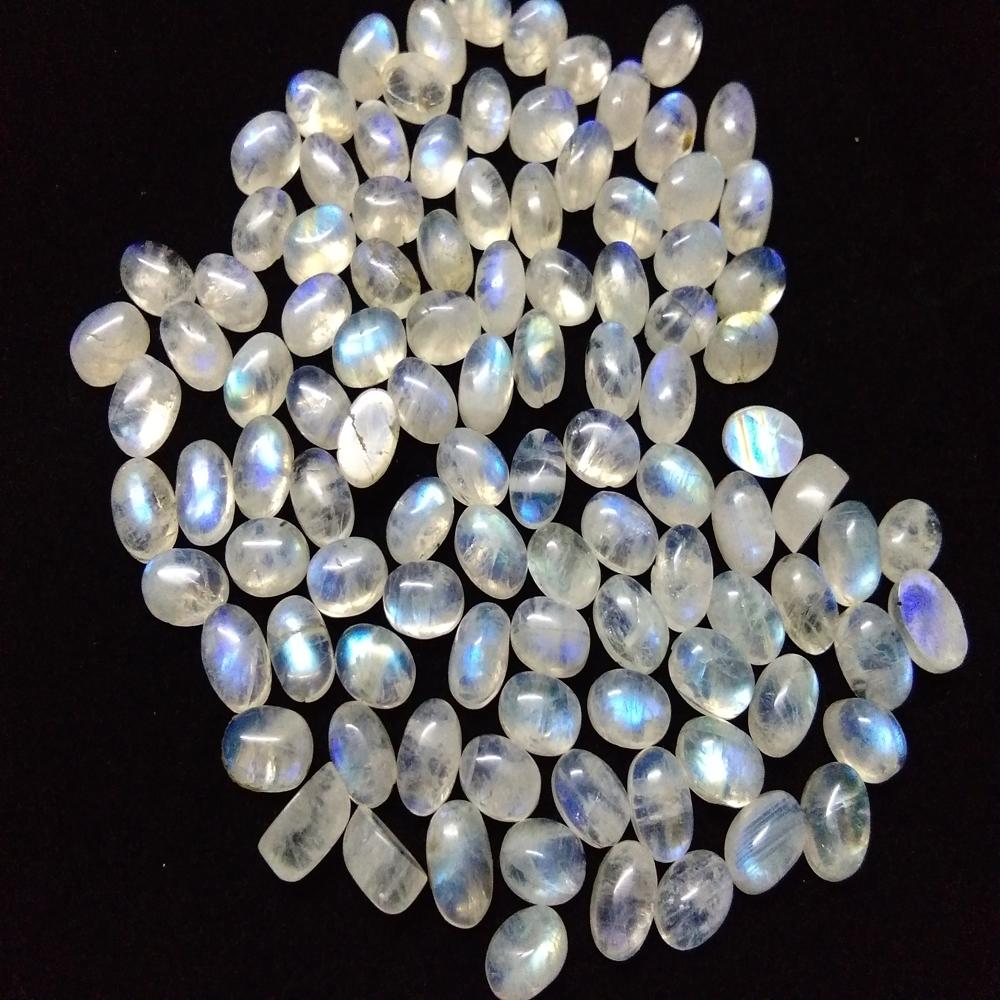 Natural Moonstone White Rainbow Stone
