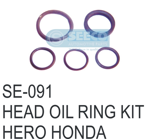 HEAD OIL RING KIT - Rubber, 2 x 20 x 5 Millimeter , Polished Finish, Weight: 20-40 Grams, Durable for Automotive Applications