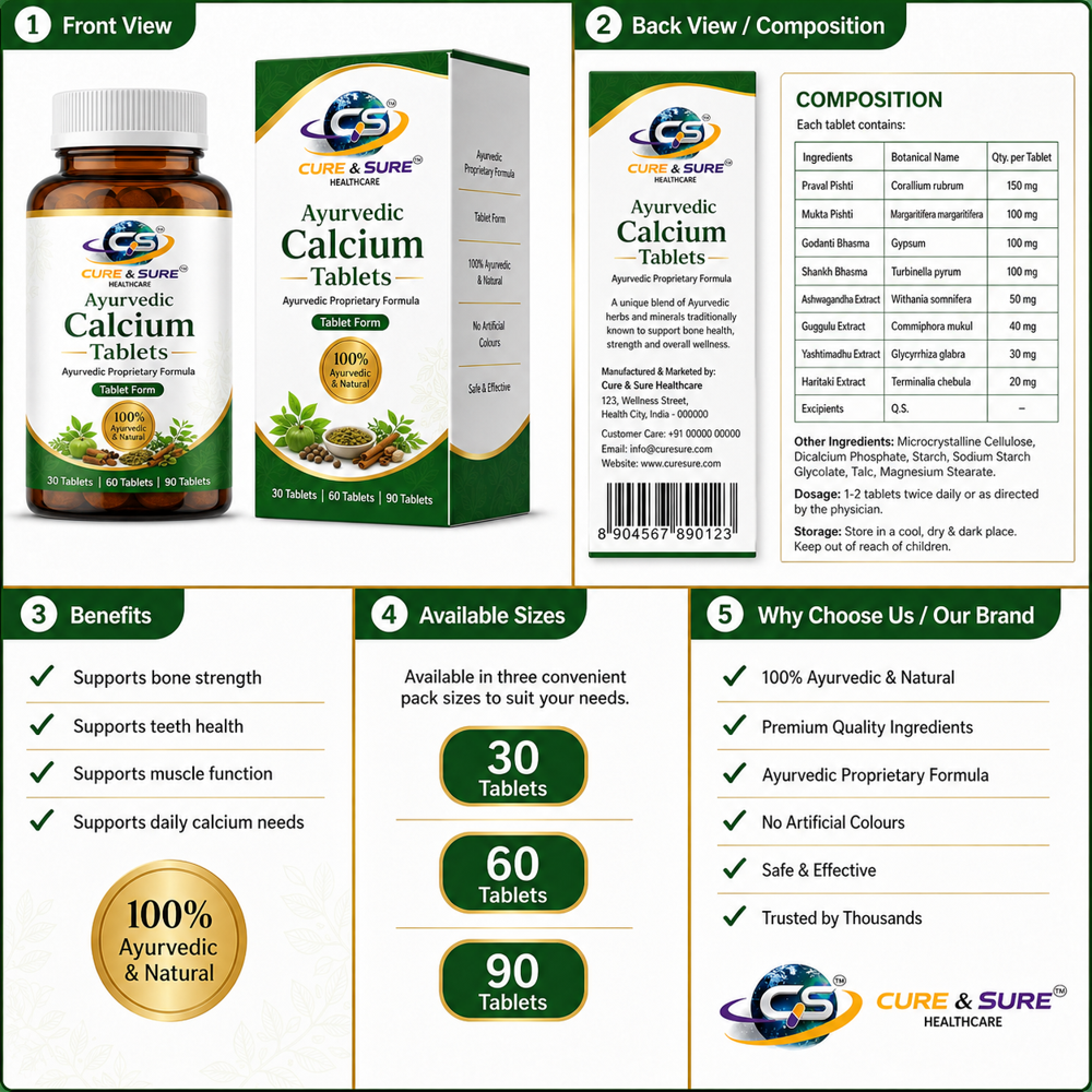 Ayurvedic Calcium Tablets Third Party Manufacturing
