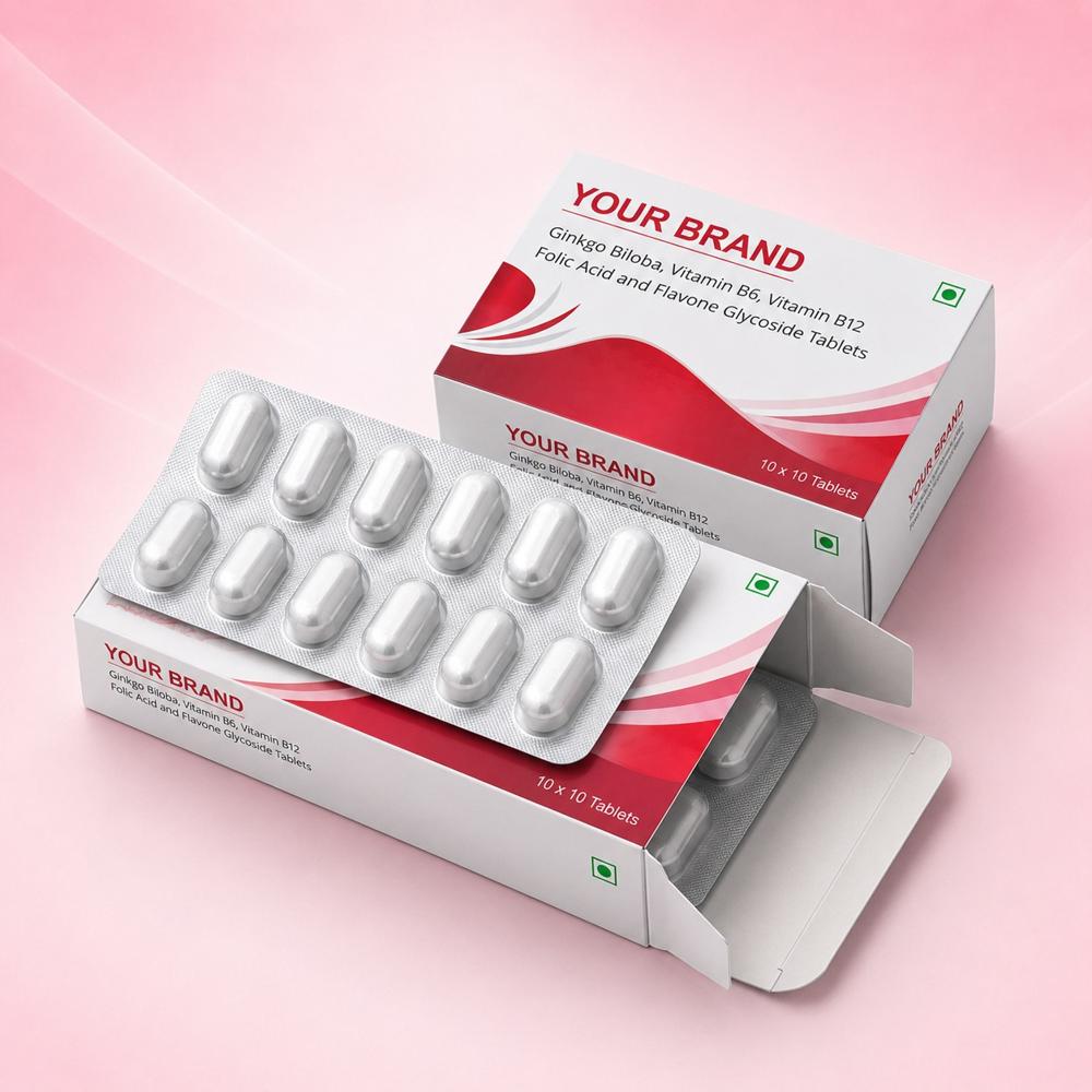 Ginkgo Biloba Extract with Vitamin B6, Vitamin B12, Folic Acid & Flavone Glycoside Tablets