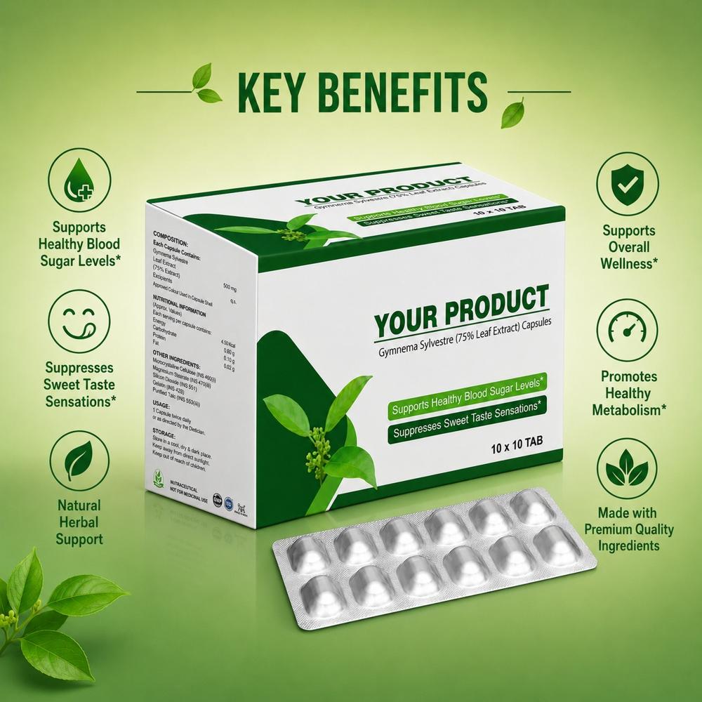 Gymnema Sylvestre (75% Leaf Extract) Capsules | Blood Sugar Support Supplement