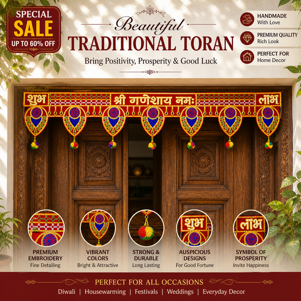 KRISHNA HANDLOOM Handmade Decorative Indian Toran F 7