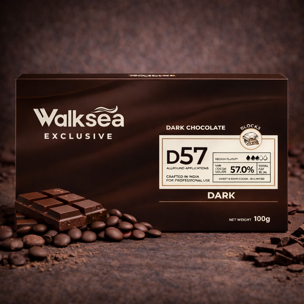 57% Dark Couverture Chocolate Slabs - Pack Size: 100G
