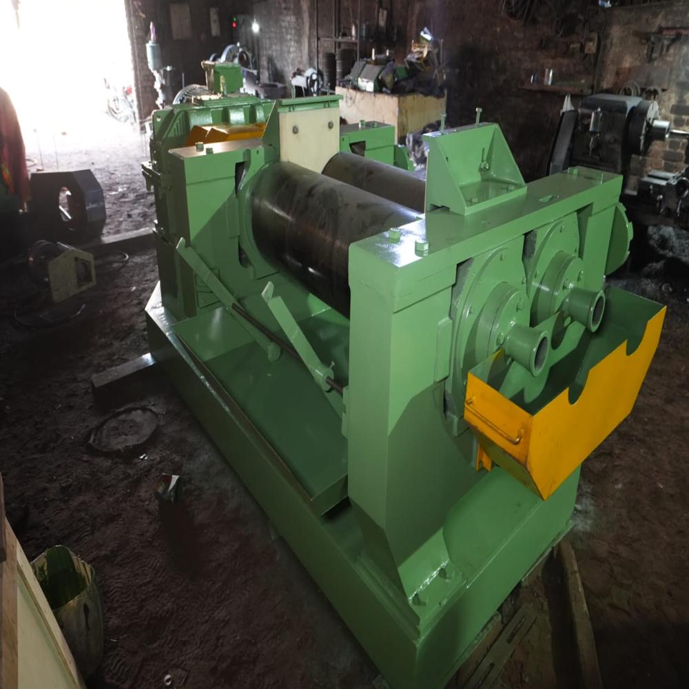 Two Roll Rubber Mixing Mill - Stainless Steel Construction | Semi-automatic, Air Cooling, Frequency Speed Control