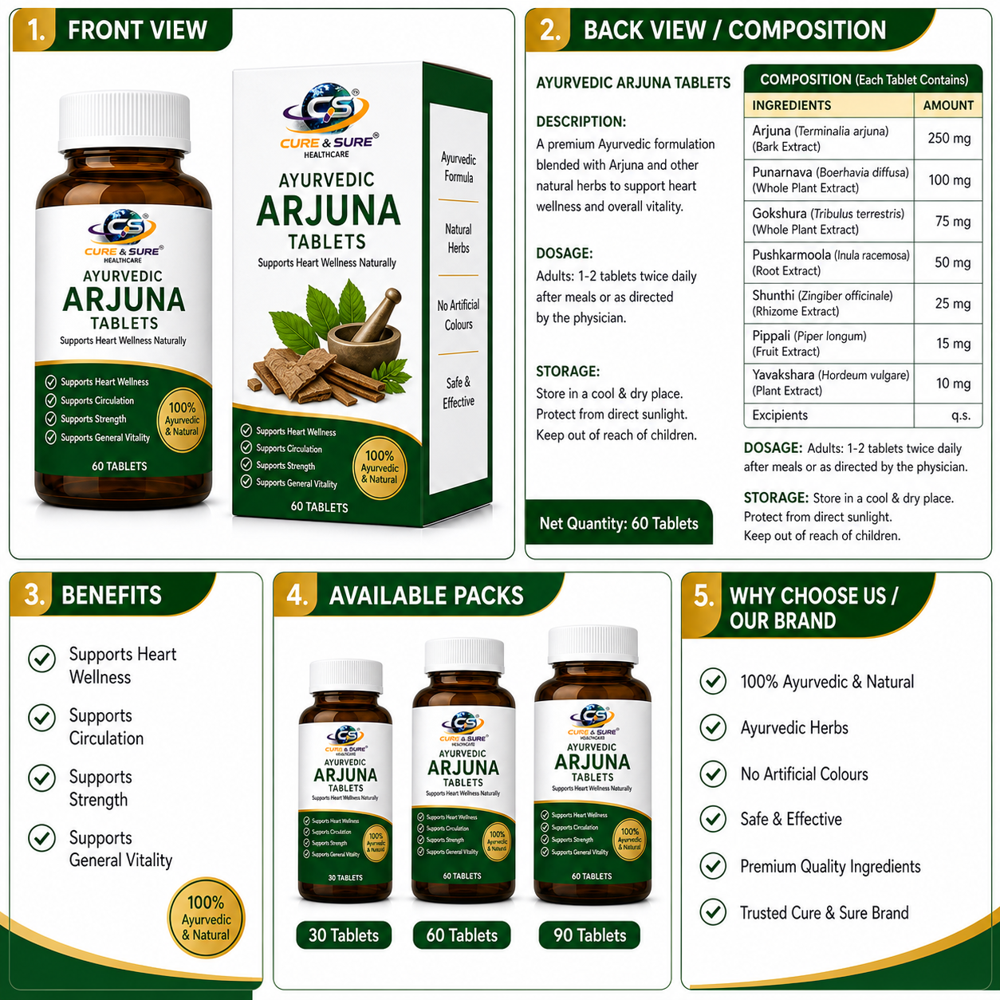 Ayurvedic Arjuna Tablets Third Party Manufacturing
