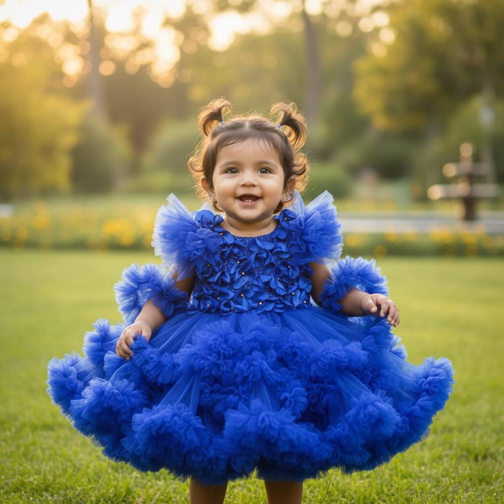 Ruffled baby frock