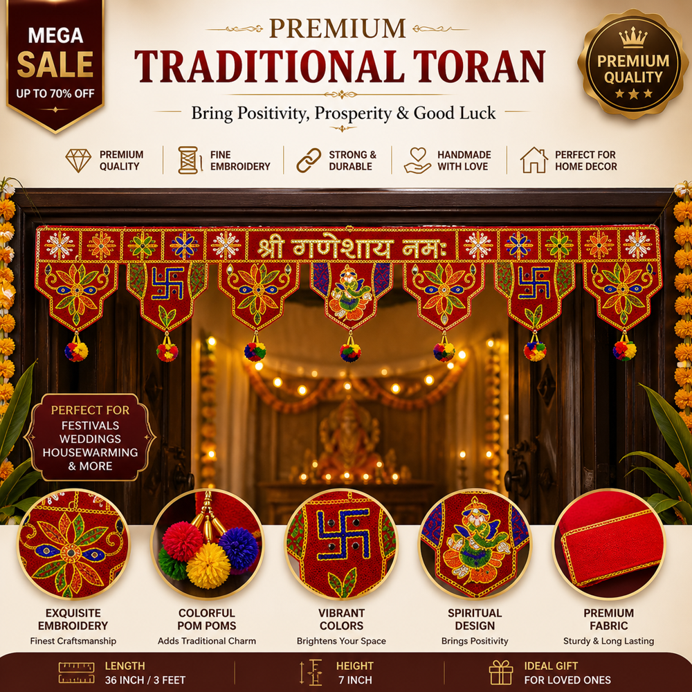 KRISHNA HANDLOOM Decorative Main Door Toran Hanging G 2