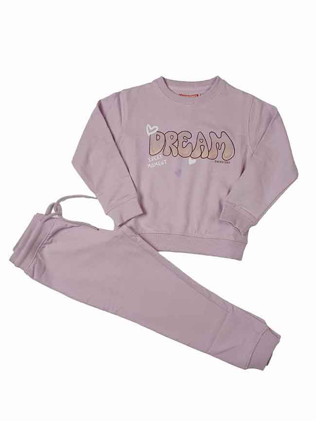 G22246 | ENERGIERS Girls Printed Fleece Jogging Sets